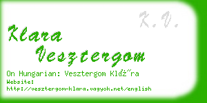 klara vesztergom business card